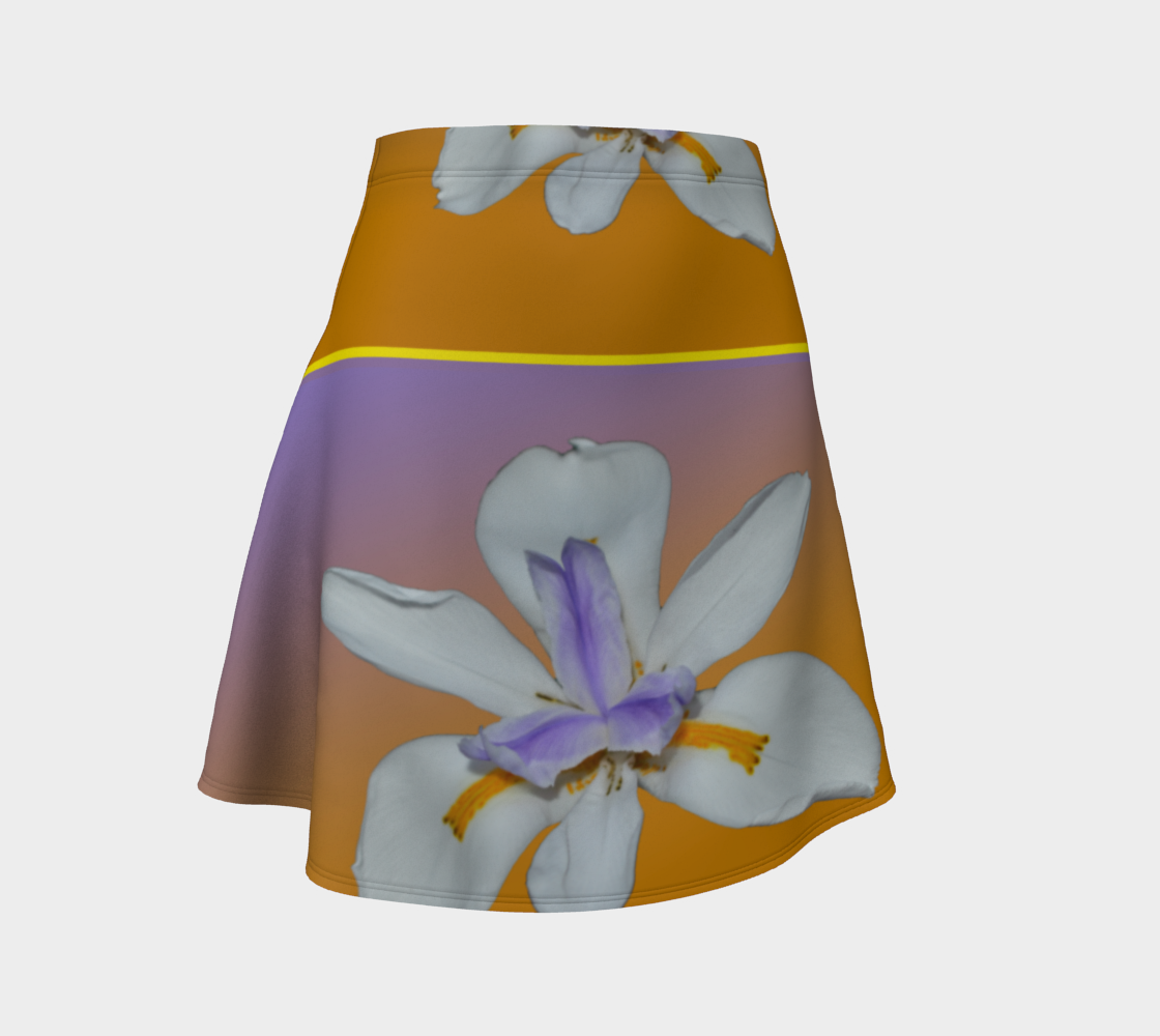 ORCHIDEAS ON FLARE SKIRT 2