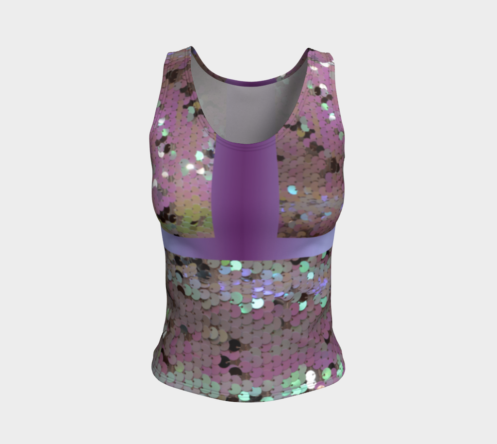 Nightly shine, fitted tank top