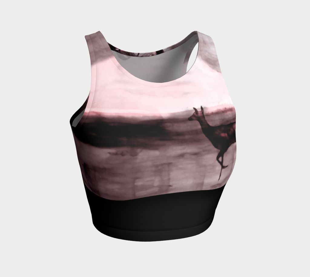 Ombre deer crop tank