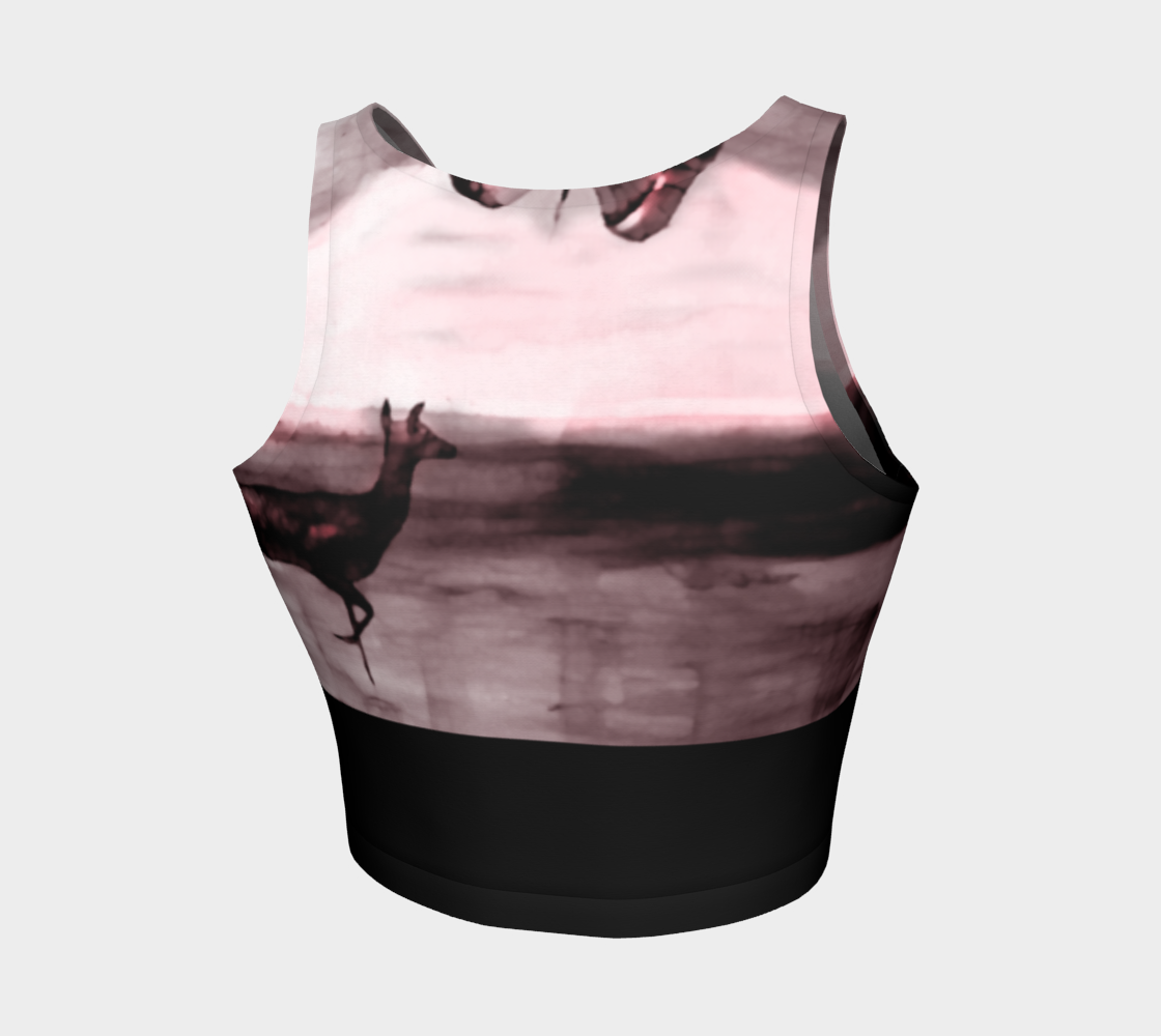 Ombre deer crop tank