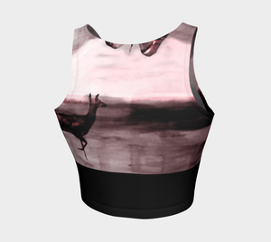 Ombre deer crop tank