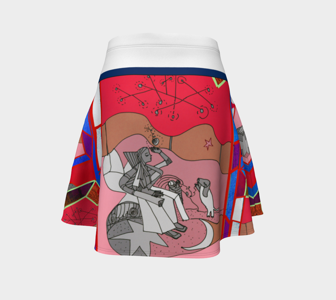 Playful match flare skirt