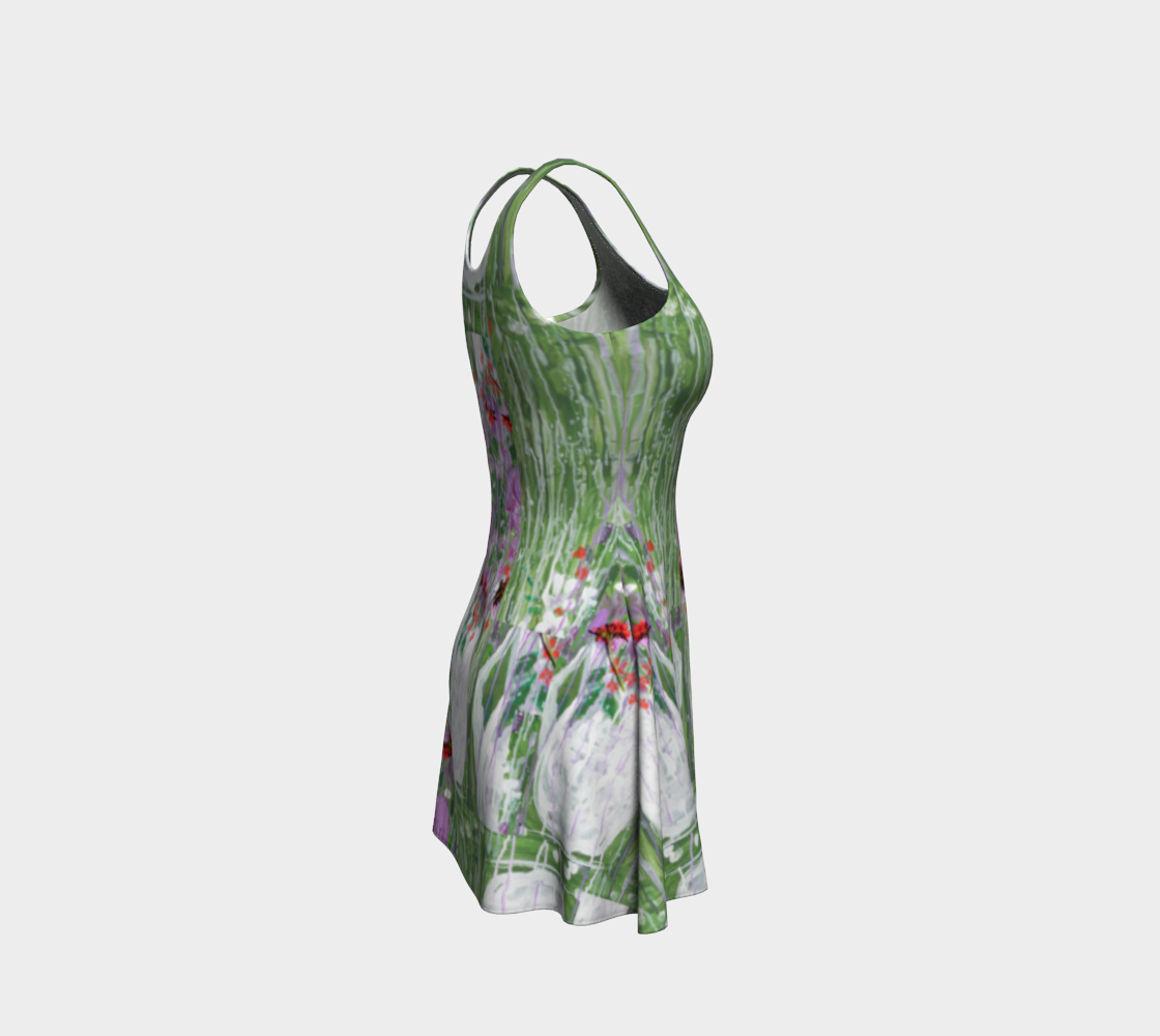 green drips dress