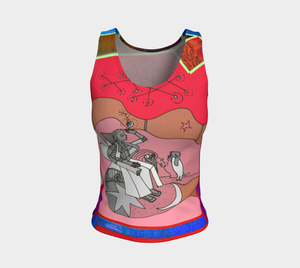 playful fitted tank top