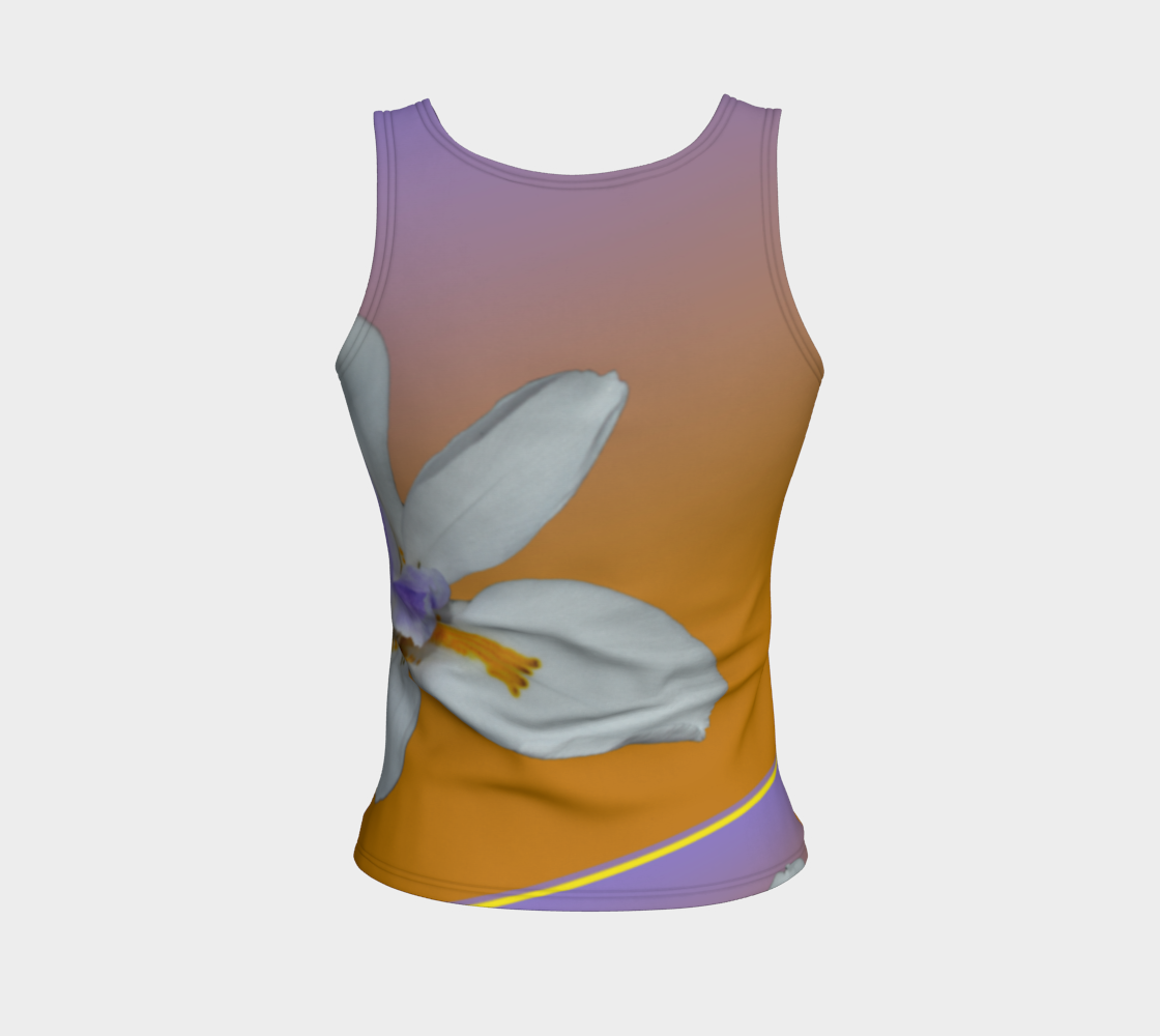 ORCHIDEA ON FITTED TANK TOP