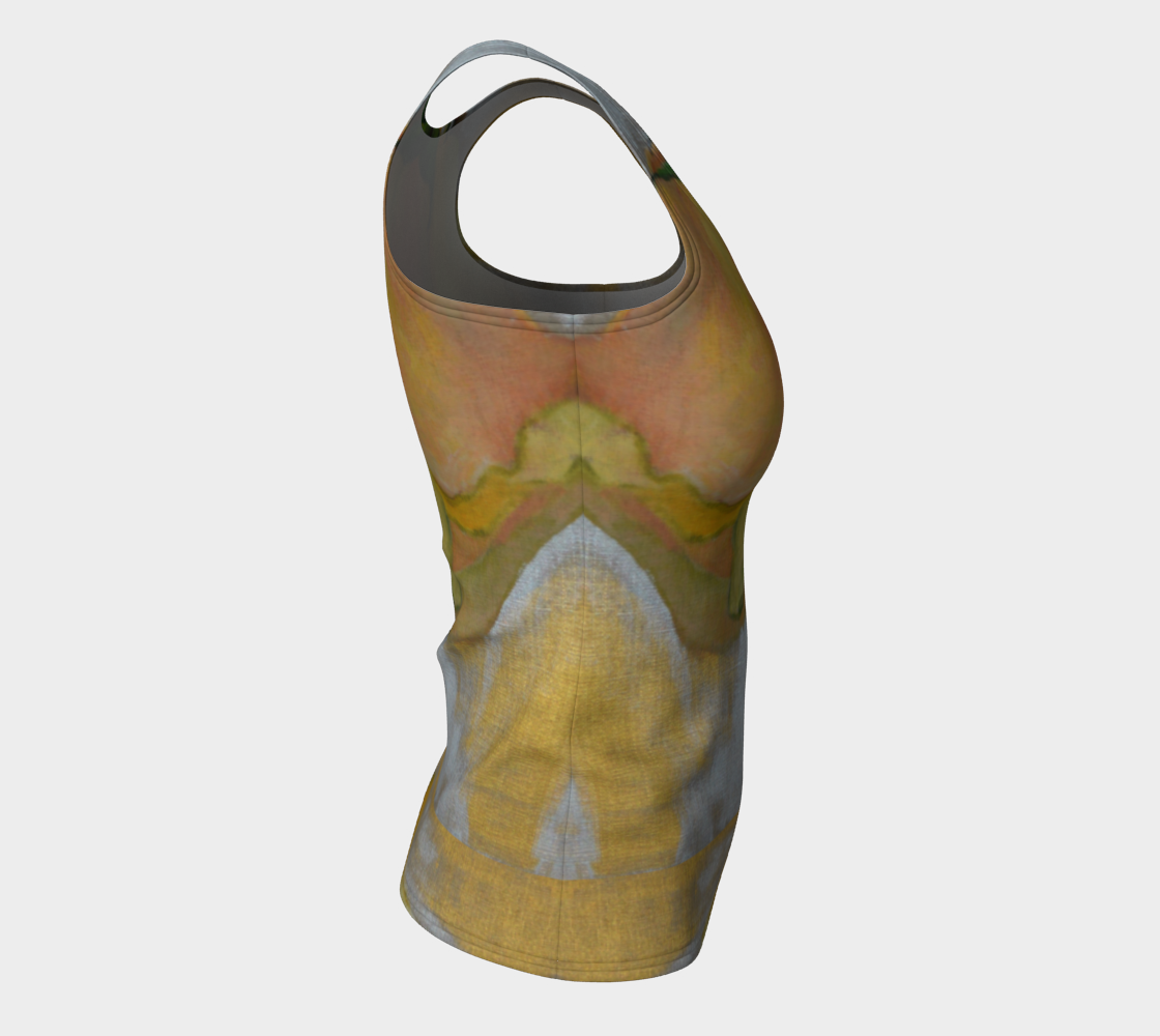 rose yellow fitted tank top