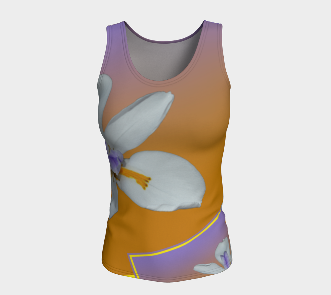 ORCHIDEA ON FITTED TANK TOP