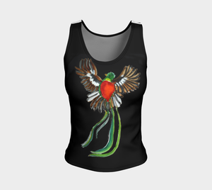 Quetzal en Vuelo, fitted tank top