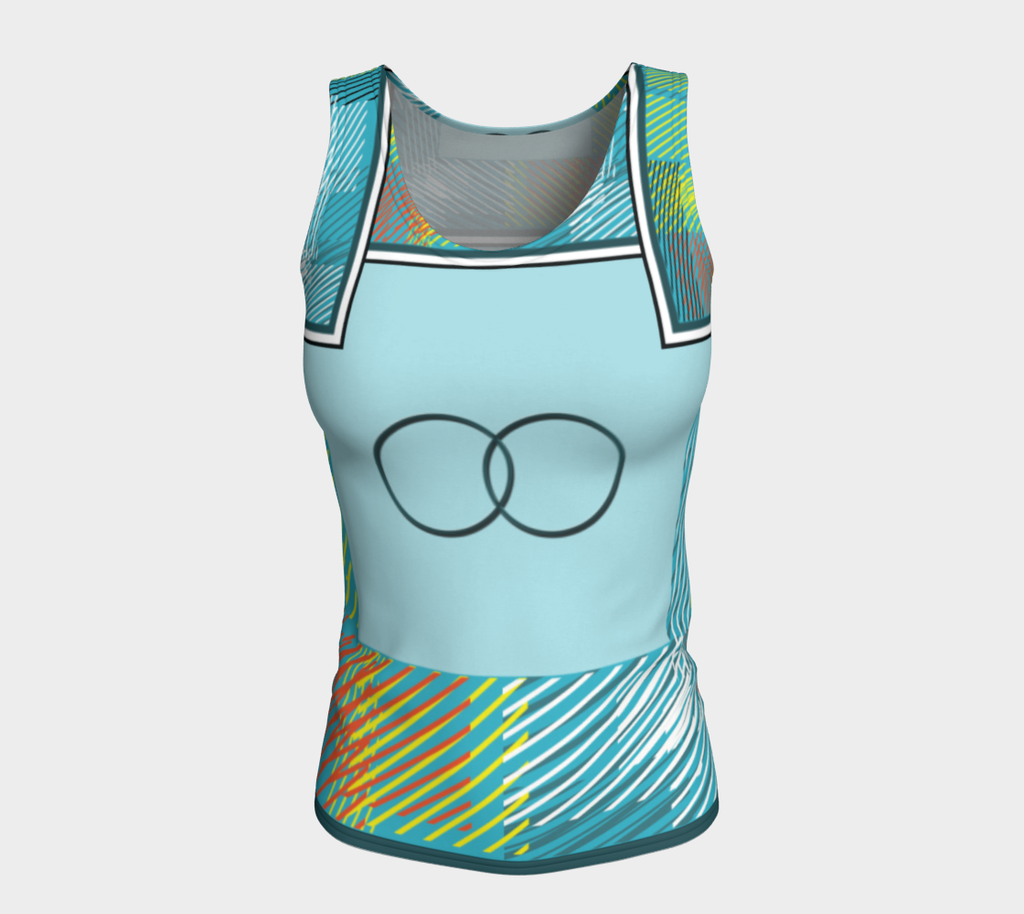 playful infinity 2 fiitted tank top