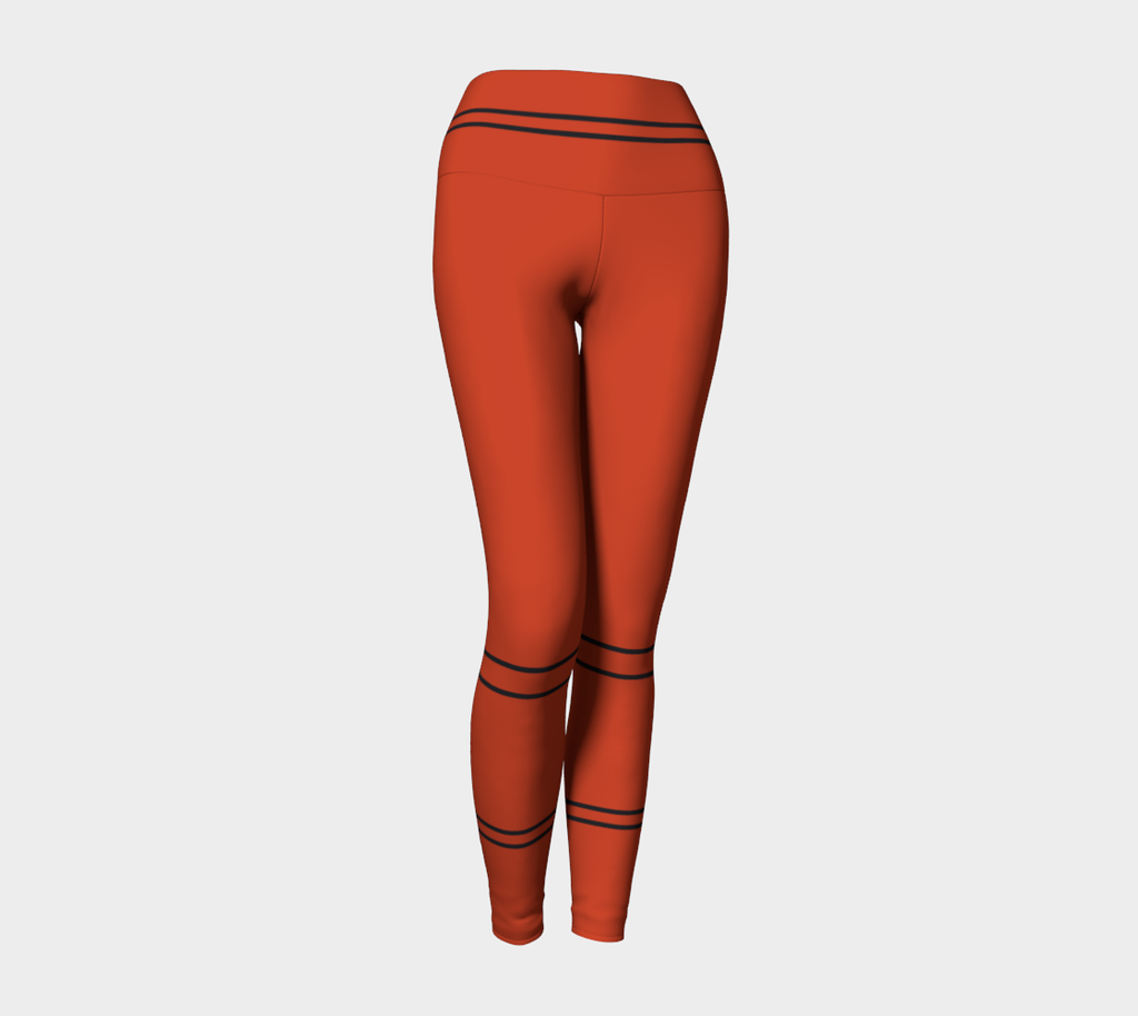 red car yoga leggings