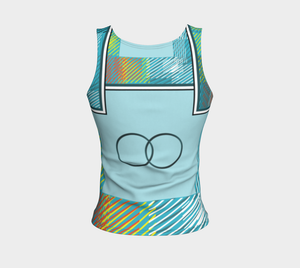 playful infinity 2 fiitted tank top