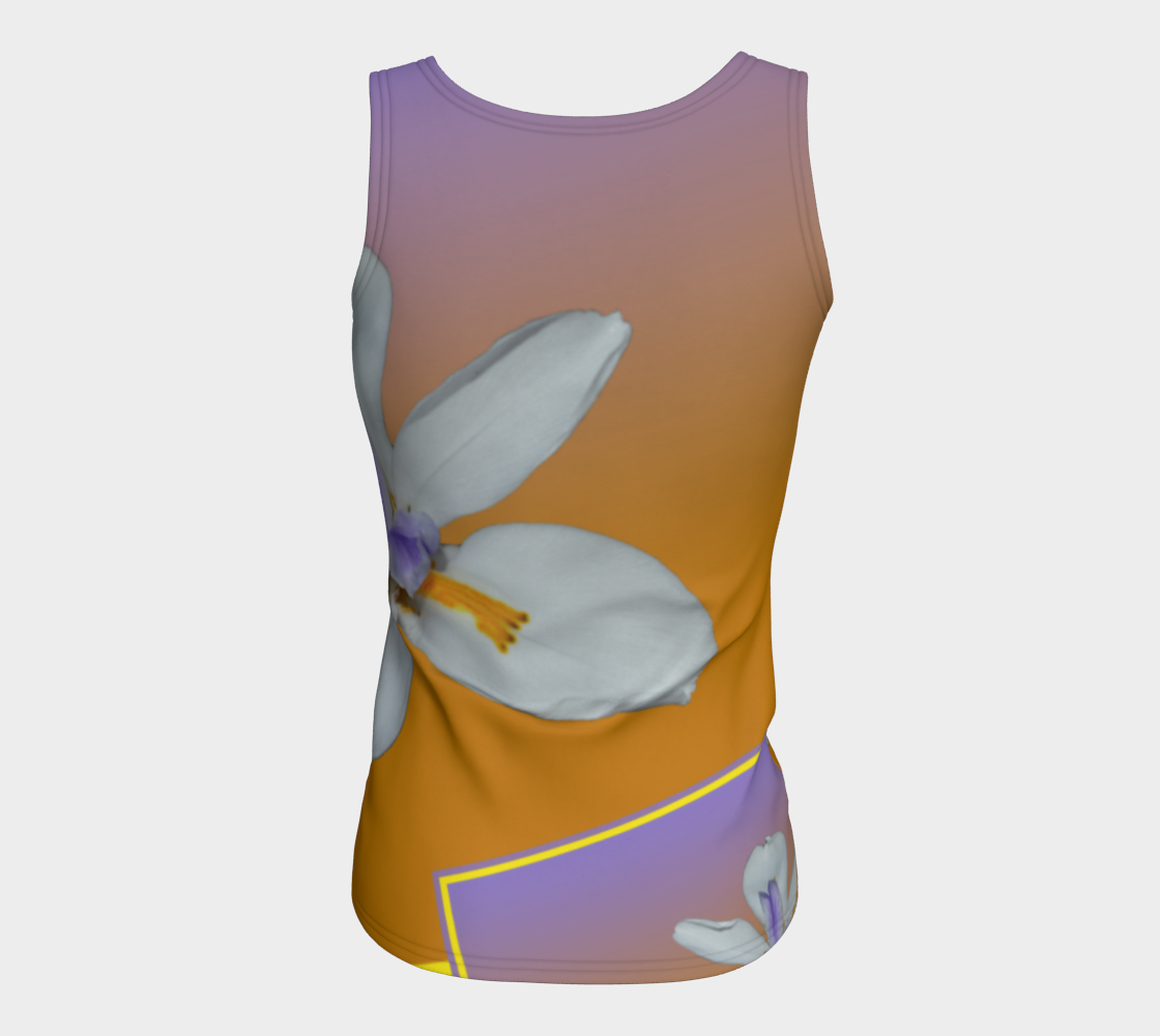 ORCHIDEA ON FITTED TANK TOP