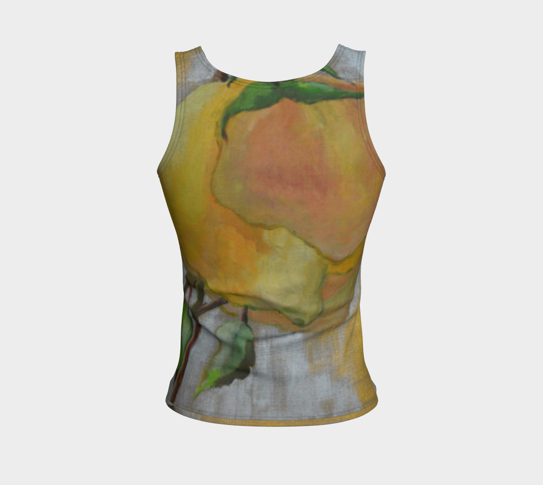 rose yellow fitted tank top