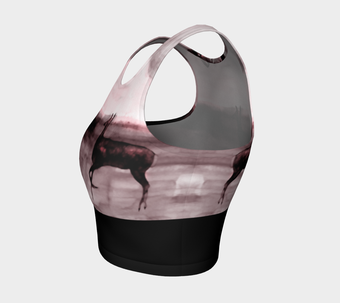 Ombre deer crop tank