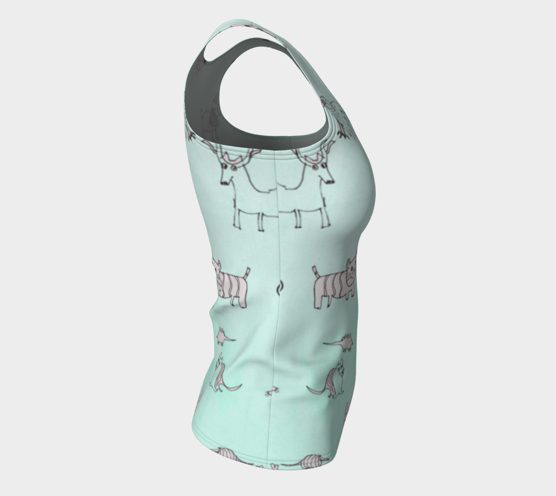 bubble mint fitted tank top