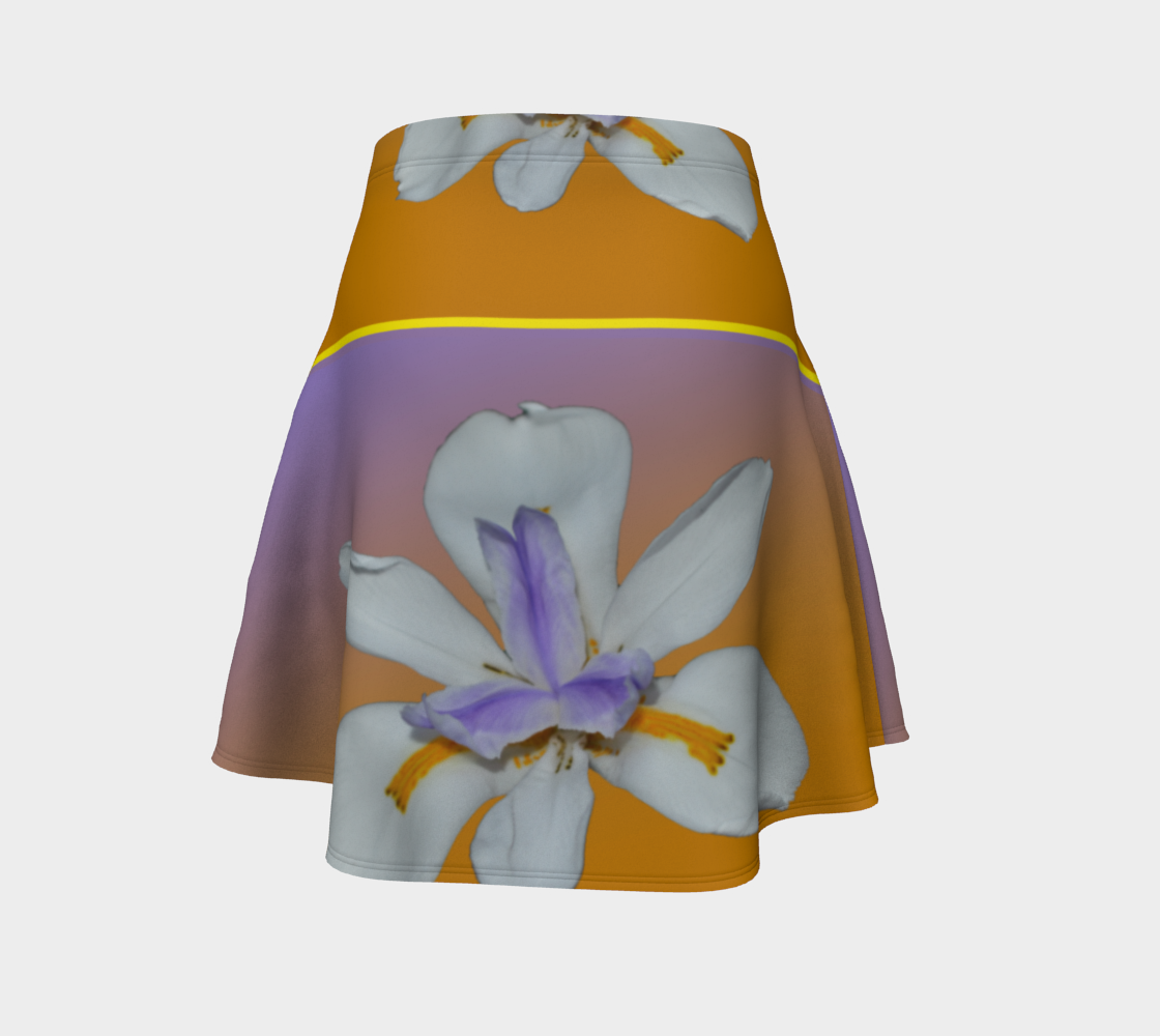 ORCHIDEAS ON FLARE SKIRT 2