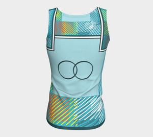 playful infinity 2 fiitted tank top