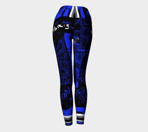 paris blues today yoga leggings