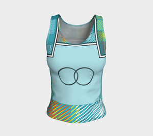 playful infinity 2 fiitted tank top