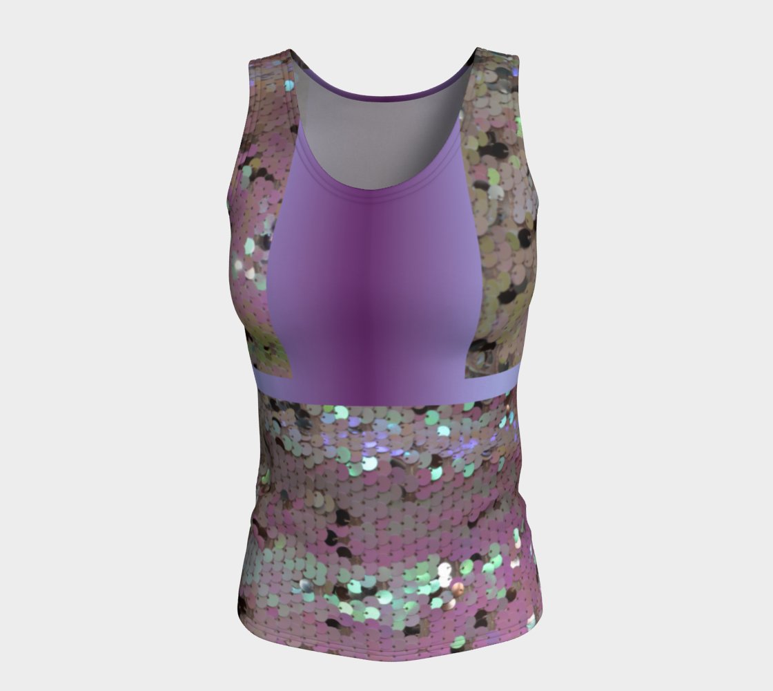 Nightly shine, fitted tank top